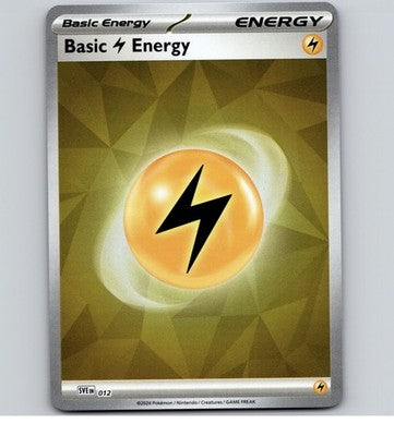 Basic Lightning Energy - SVE SVE: Scarlet & Violet Energies #012 Common Holo NM