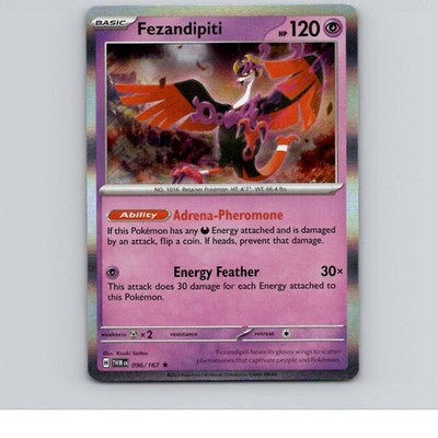 Fezandipiti 096/167 Rare Twilight Masquerade Reverse Holo Near Mint