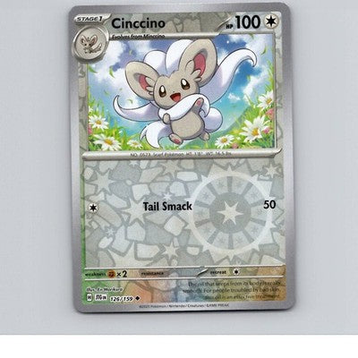 Cinccino Reverse Holofoil SV09: Journey Together 126/159 NM