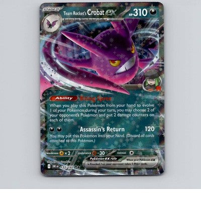 Team Rocket's Crobat ex - 122/182 - DRI - Double Rare/ Holo - NM