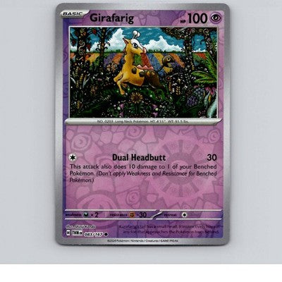 Girafarig 083/167 Common Twilight Masquerade Reverse Holo Near Mint
