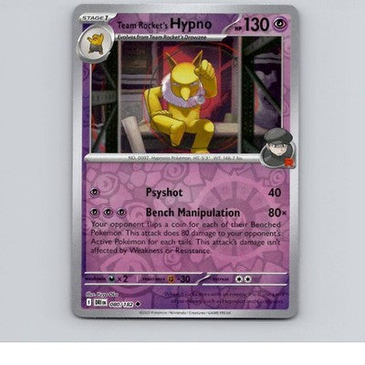 Team Rocket's Hypno - 080/182 - DRI - Uncommon/ Reverse Holo - NM