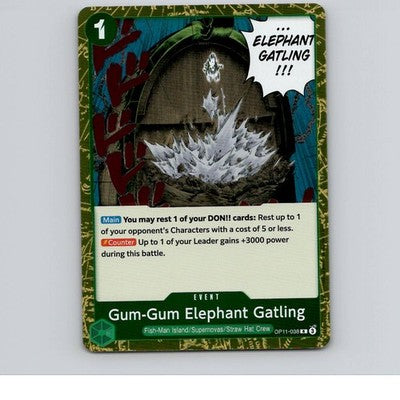 Gum-Gum Elephant Gatling Foil A Fist of Divine Speed OP11-038 NM