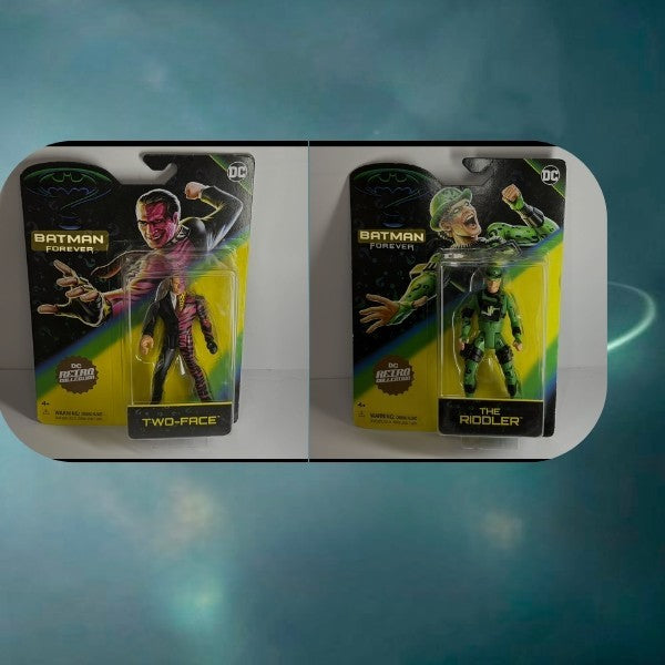 Batman Forever Riddler and Two Face Figures  DC Retro Collection - 2-Pack bundle