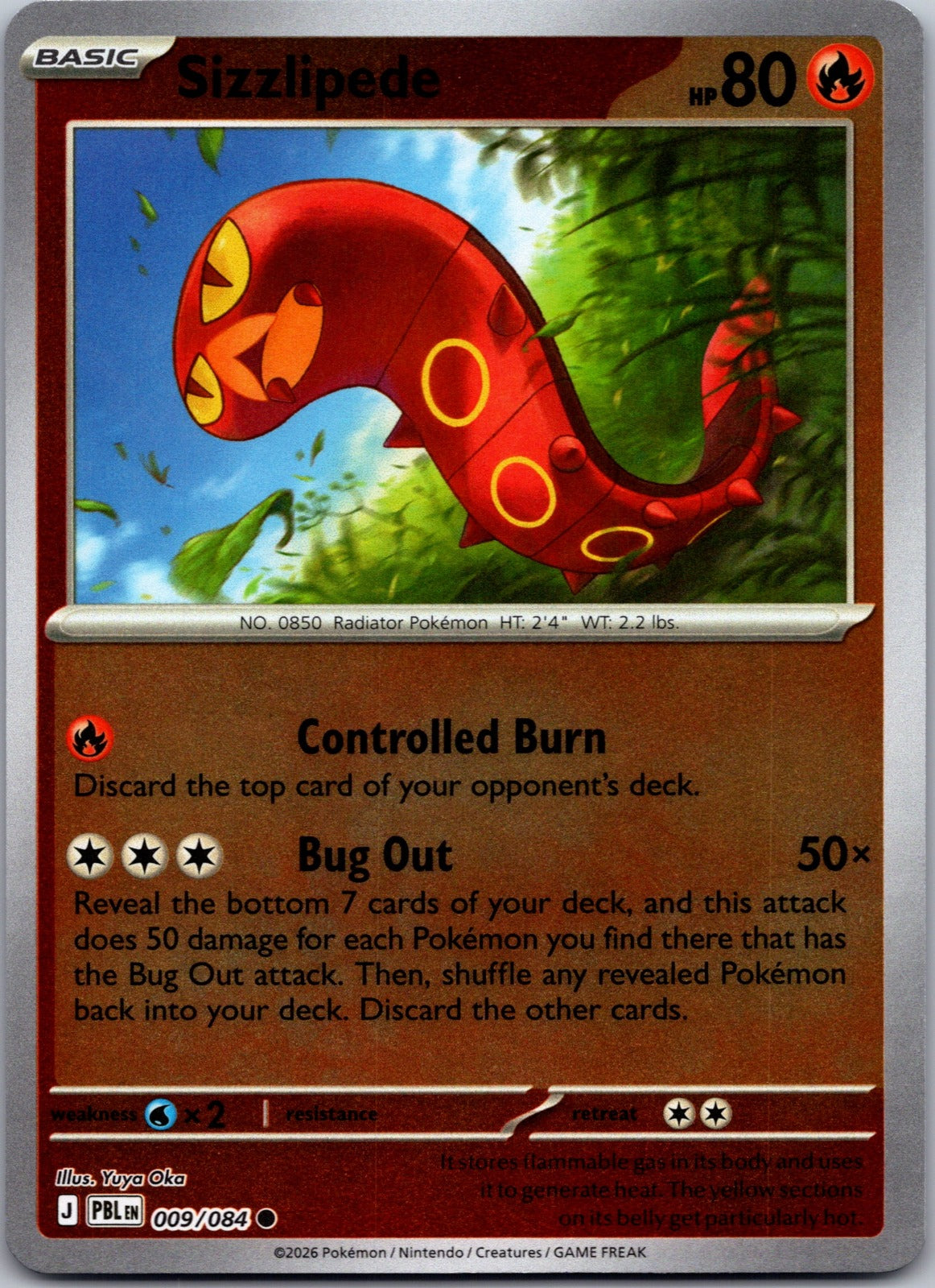 Sizzlipede 009/084 ME05: Pitch Black Reverse Holo NM Single