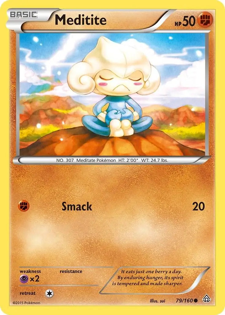 Meditite - Pokemon Primal Clash #79 NM