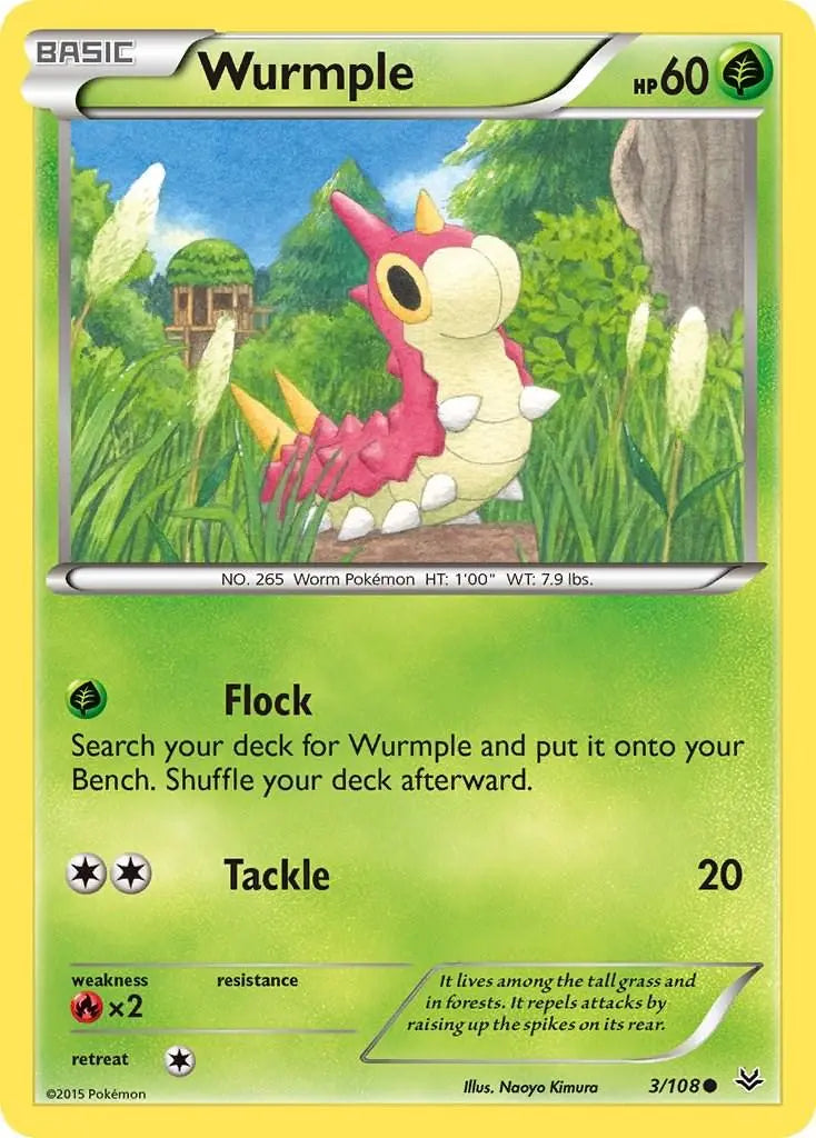 Wurmple - Pokemon Roaring Skies #3 NM
